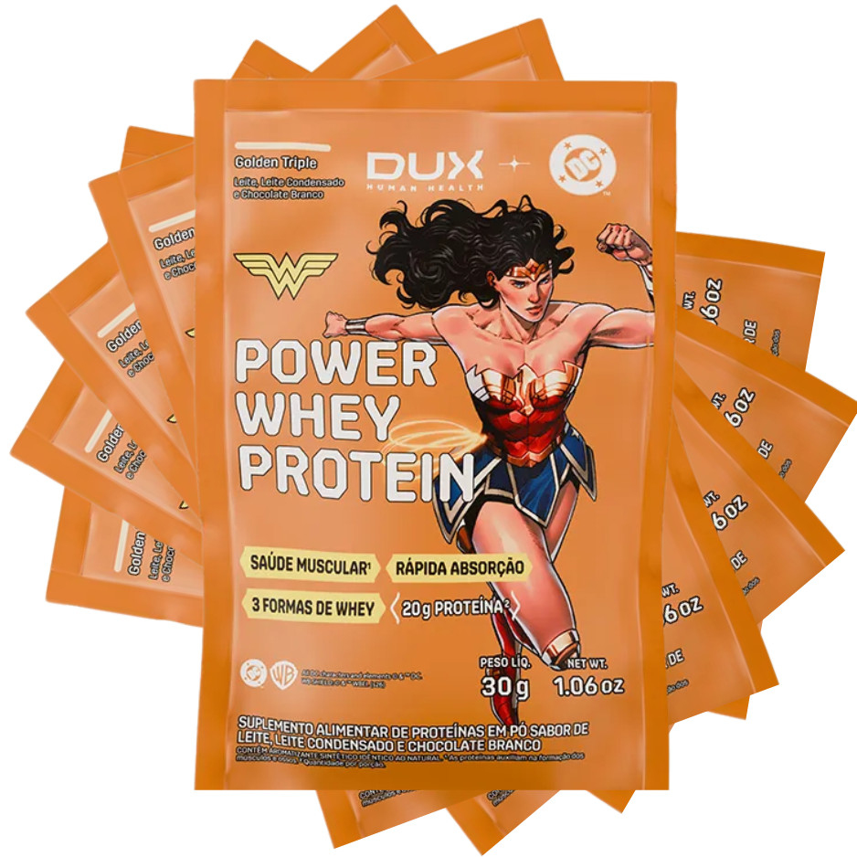 SACHE 30G DUX DC KIT 5 UN POWER WHEY PROTEIN GOLDEN TRIPLE