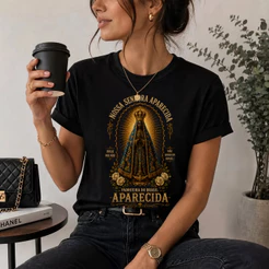 Camiseta Religiosa Católica Padroeira do Brasil Aparecida