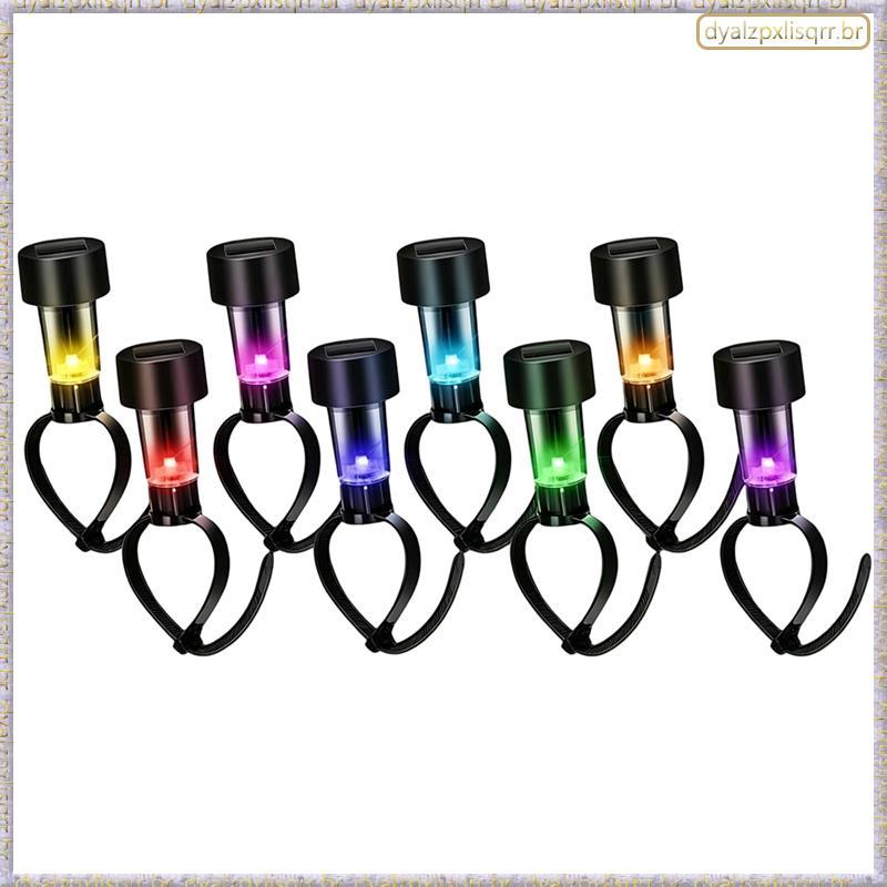 [Fsp] 8 Unidades De Luzes Solares De Piscina Para Piscinas Emolduradas Acima Do Solo , Iluminação Externa Colorida À Pro
