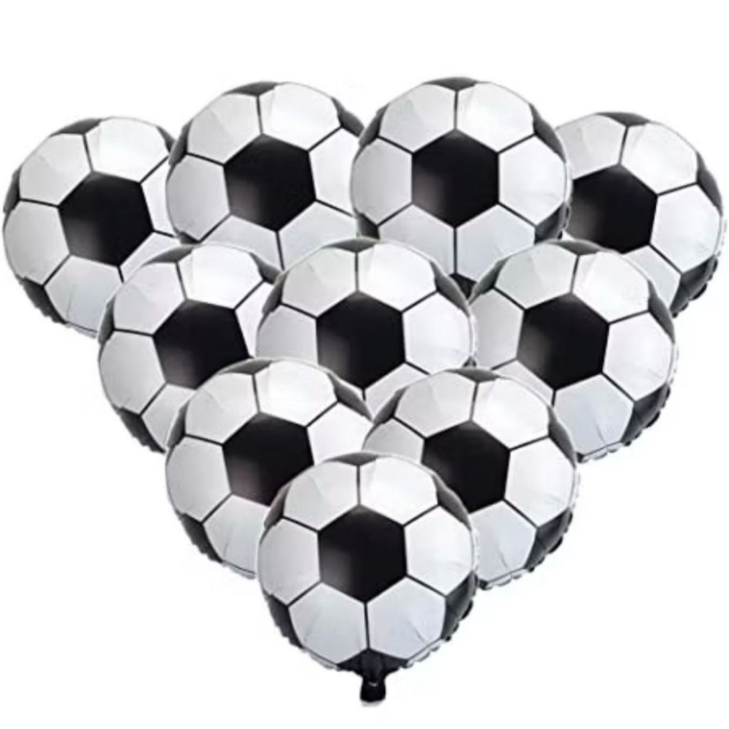 10 Mini Balão Bola Futebol 22cm Decoração Centro Mesa Festa