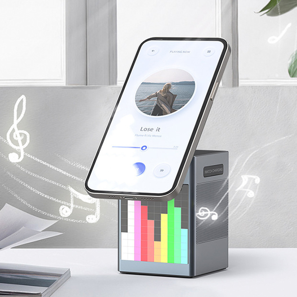 Carregador Magsafe Para iPhone Apple Watch AirPods Magnético Caixa De Som Relógi