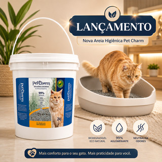 Areia Higiênica Premium para gatos 100% Mandioca Areia Biodegradável P Caixa de Areia Par…