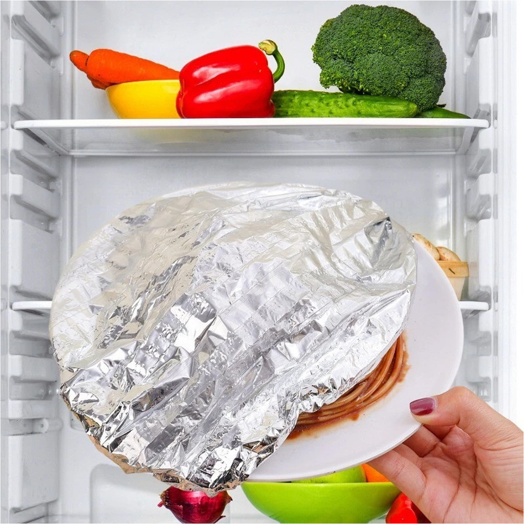 30/60/90 Unidades De Folha De Alumínio Reutilizável Para Alimentos Cozinha Isolamento Térmico