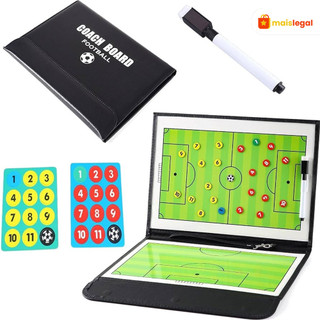 Kit Quadro Tático Magnético para Futebol e Basquete – Prancheta com Marcadores e Placas Numeradas