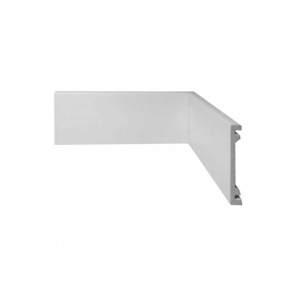 Rodapé Poliestireno Liso 7cm x 2,40m Casa Grassi Kit 24m Branco Liso