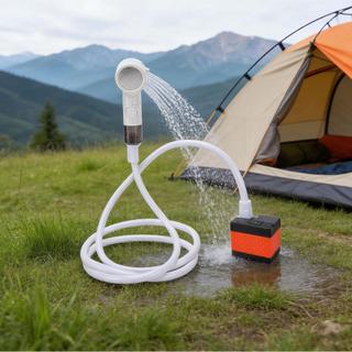 Chuveiro portátil para acampamento, 3 modos de pulverização, display de temperatura com led, bomba elétrica com