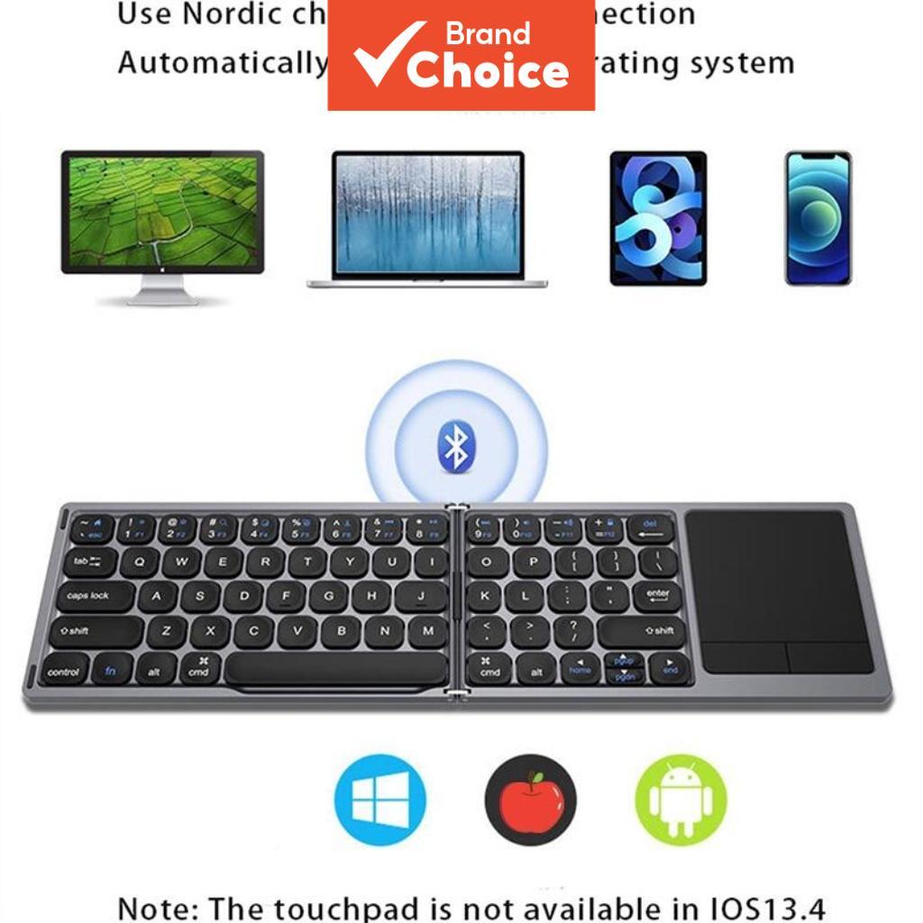 JOMAA Teclado Mini Dobrável Portátil com Touchpad, Dobrável, Bluetooth Sem Fio p