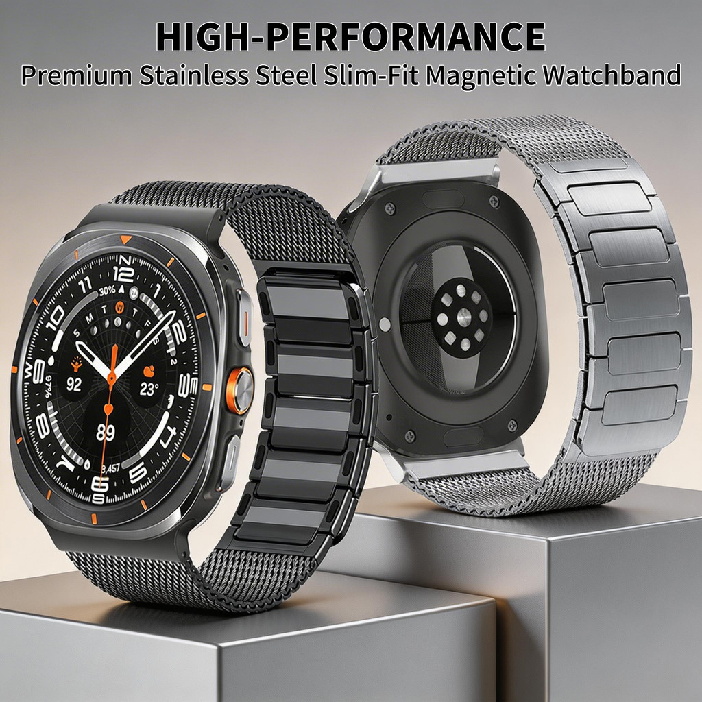 Pulseira De Aço Inoxidável Pulseiras Magnéticas Para Galaxy Watch 9 8 Clássico S
