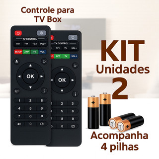 Controles Remoto Para TV Box Inteligente Completo C/ Pilhas AAA