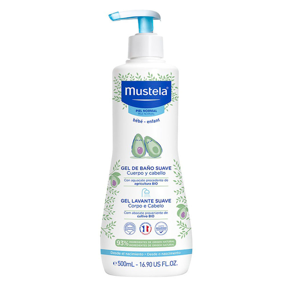Imagem Gel Lavante Suave Mustela Bebê Corpo e Cabelo 500ml