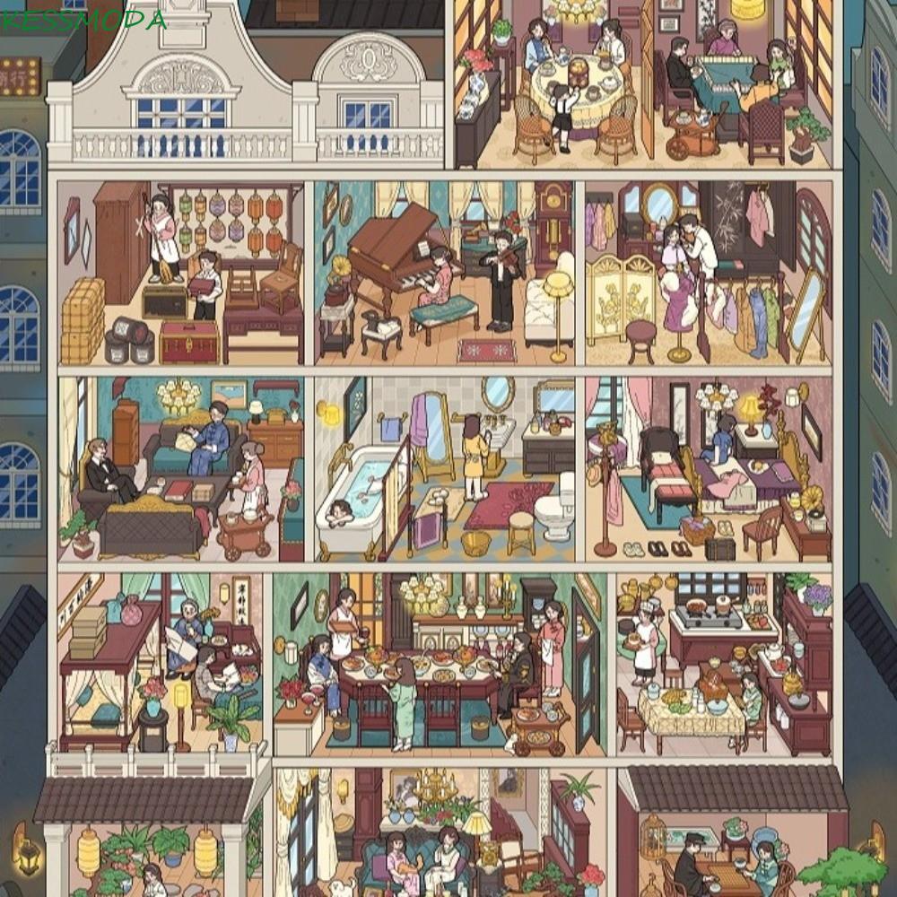 Adesivo De Paisagem , Para Animais De Estimação , Livro De Adesivos De Arquitetura 3D Cena Em Miniatura