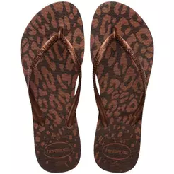 Havaianas Slim Animals Café Marrom Acobreado Metálico