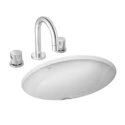 Cuba de Embutir Oval Deca 400x300mm Branco Gelo