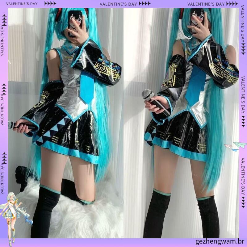 Hatsune MIKU cos Roupas MIKU Hatsune MIKU Fórmula Roupas Menina Anime JK Roupas Femininas cosplay Terno Conjunto Complet