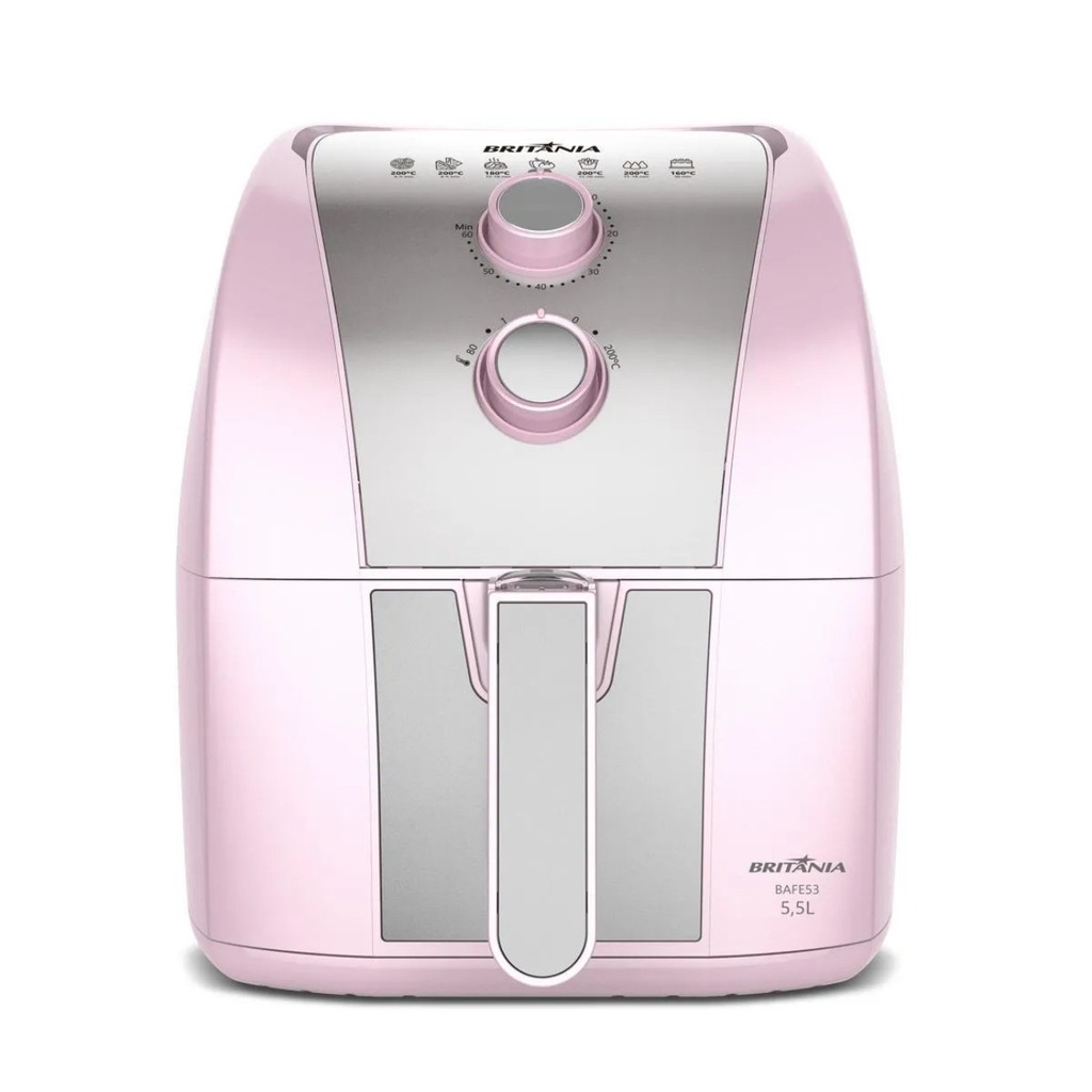 Fritadeira Rosa Antiaderente 5,5l 1500w