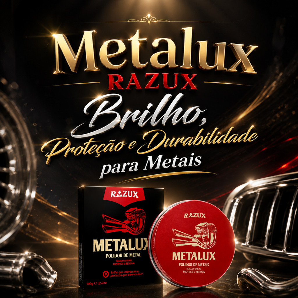 Metalux Polidor De Metais E Cromados 100g Razux — imagem 2 de 2