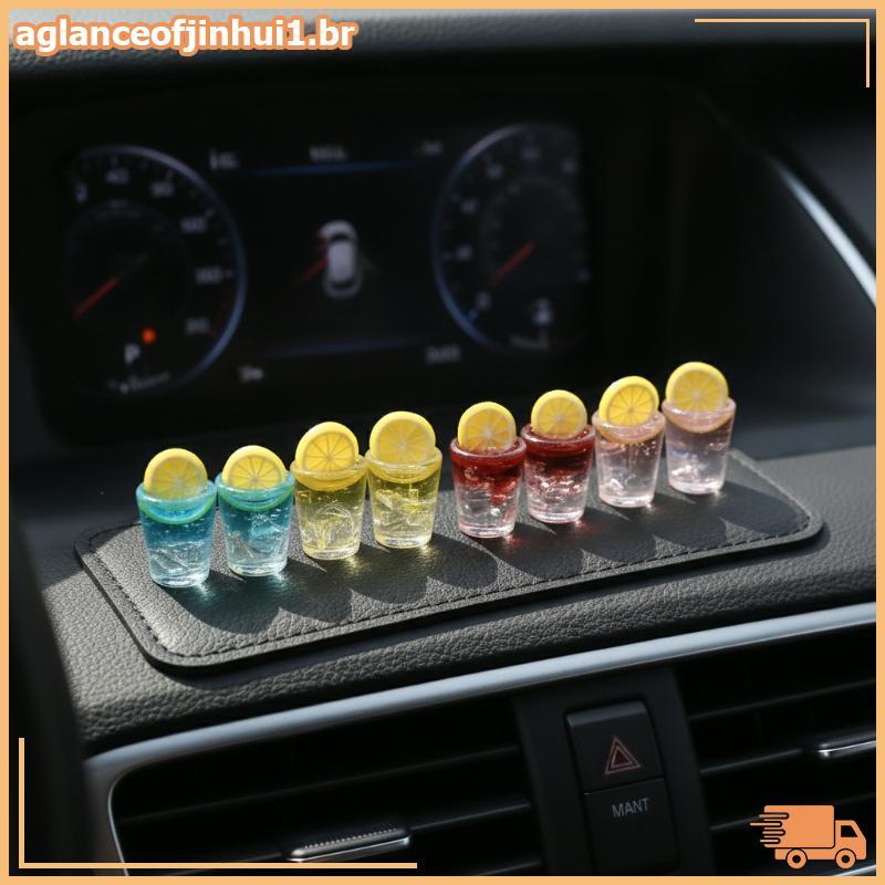 [AGBR] 2 Unidades De Resina Mini Limão Copos De Bebida Gelada Modelos DIY Acessórios De Comida Para Casa De Bonecas Arte