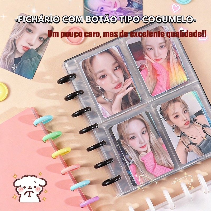 Álbum De Fotos Fichário A5 Com Folhas Para Fotos Polaroid Instax Porta Fotos Scrapbook Colecionável
