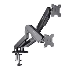 Suporte Articulado Para Dois Monitores Nbjohson GS-MRZ06, 13 Pol a 32 Pol, Preto, NB-GS-MRZ06-BK