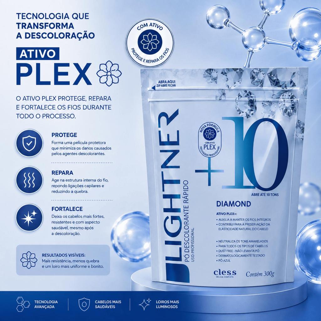 Pó Descolorante Capilar Diamond 10 Tons Lightner 20g — imagem 2 de 2