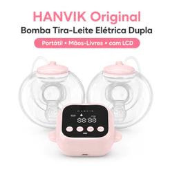 HANVIK Original Bomba de leite elétrica de dupla sucção Portátil Dupla Elétrica Mãos-Livres Função de LCD