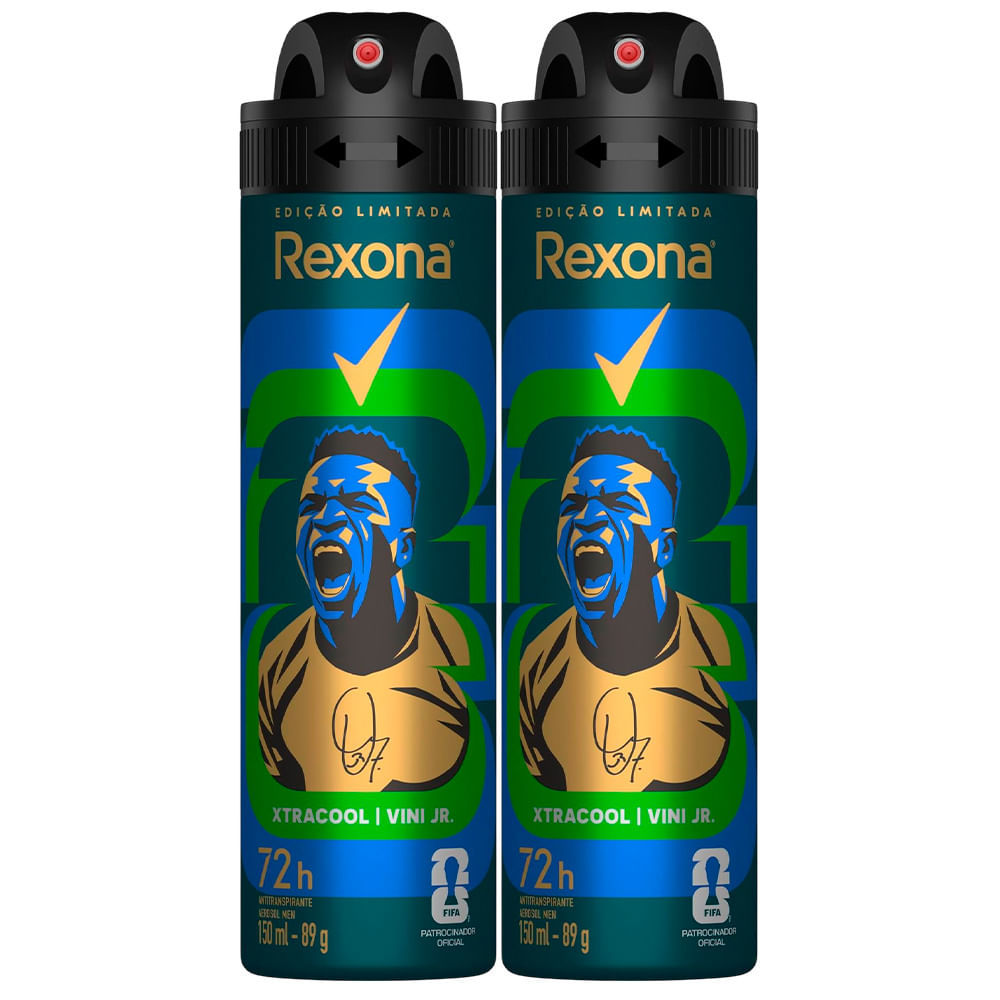 Kit Desodorante Aerosol Rexona Xtracool 150ml - 2 unidades