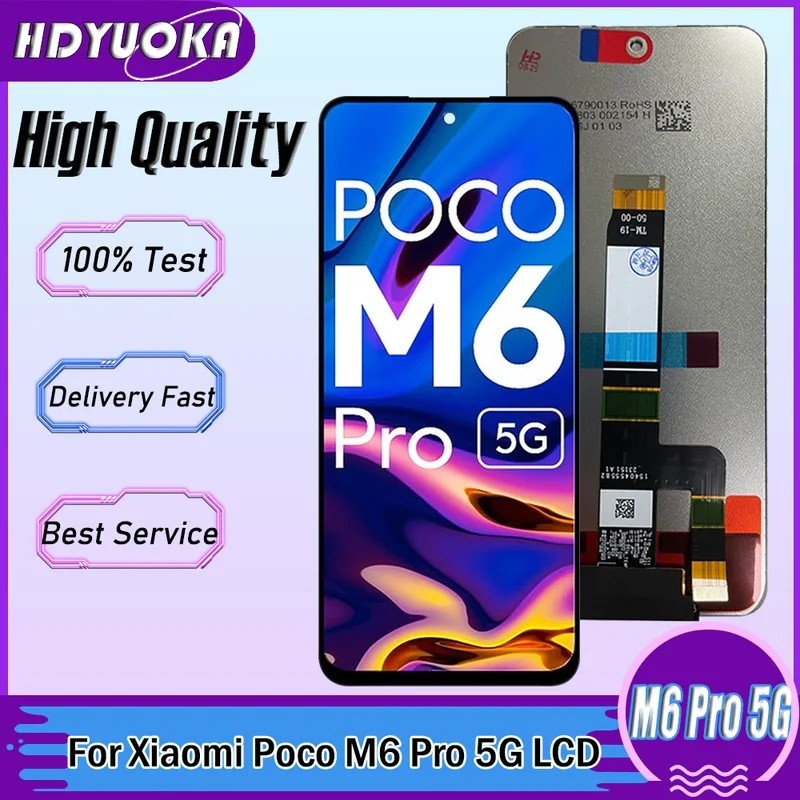 6.79 " Para Xiaomi Poco M6 Pro 5G 23076PC4BI Display LCD Com Quadro Digitador Da