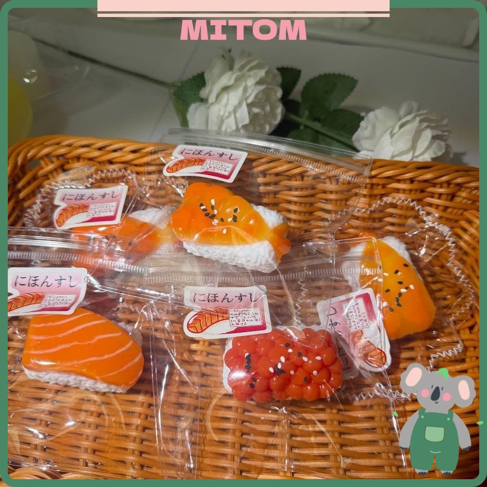 Brinquedos Do Aperto Sushi De MITOM , Brinquedo Sensorial Da Inquietação Silicone Alimento Simulação Lento Descompressão