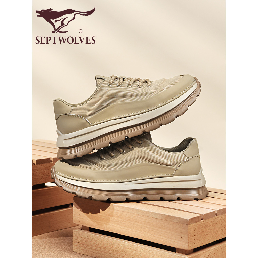 Sete lobos sapatos de pano masculinos 2026 novo estilo verão sapatos masculinos aumentando All-Match sapatos esportivos