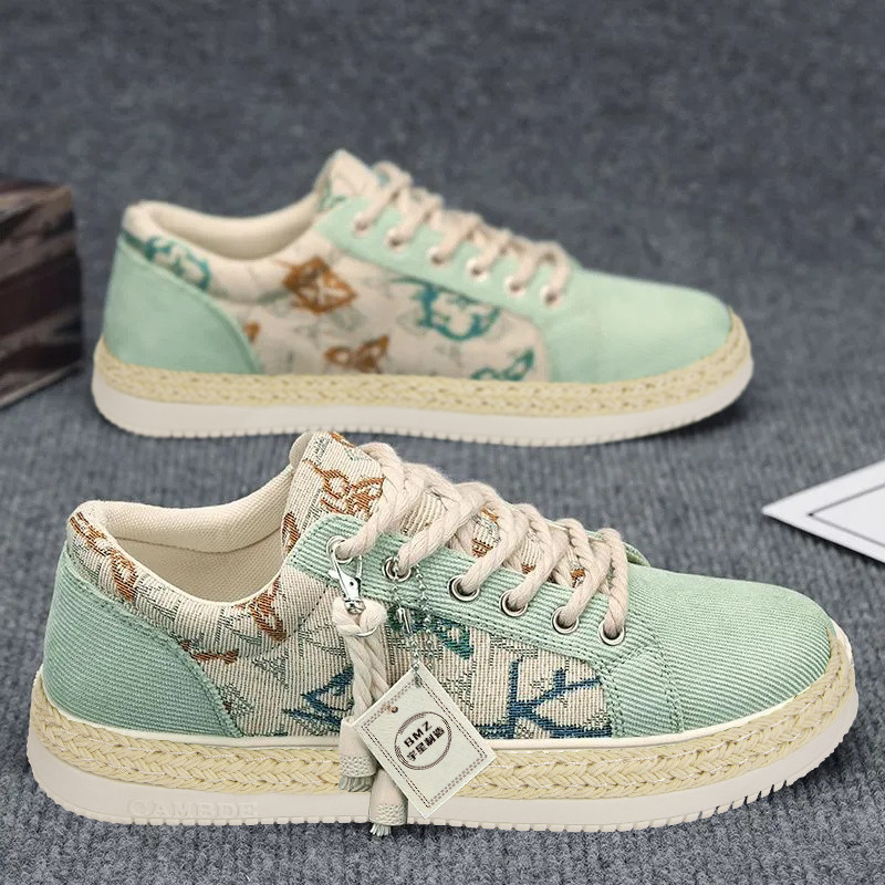 2026 verão novo estilo de lona sapatos masculinos dopamina cor combinando sapatos casuais masculinos sapatos de lona diá