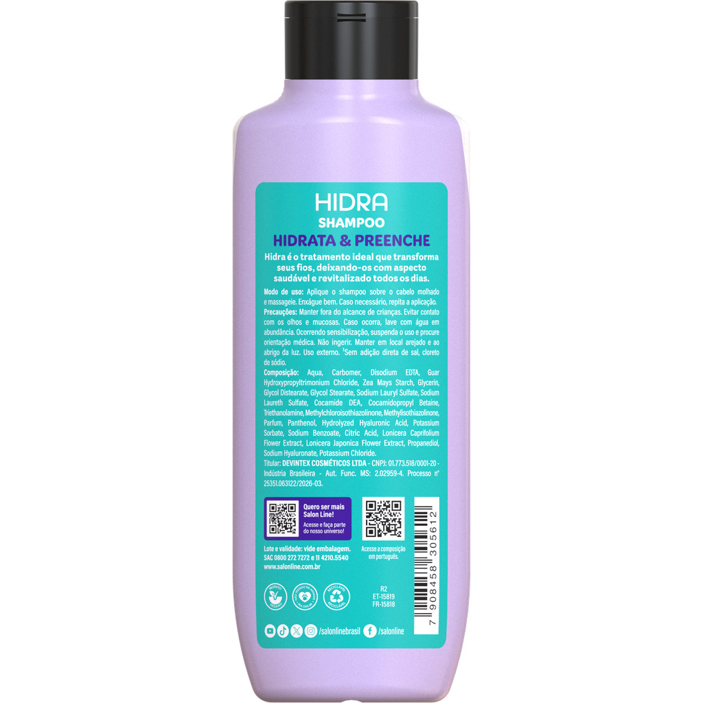 Kit Shampoo e Condicionador Hidra Hialurônico Salon Line 300ml · foto 2