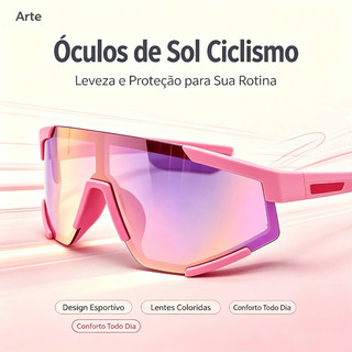 Óculos de sol esportivos confortáveis, adequados para ciclismo, corrida e atividades ao ar livre.