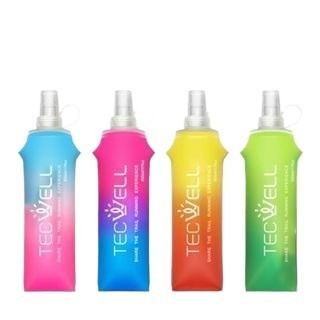 Garrafa de água dobrável macia, Soft Water Bag, TPU Folding Flask, Hidratação Running 250ml ou 500ml