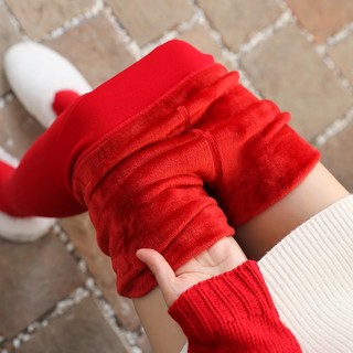Leggings vermelhas femininas casamento noiva primavera outono inverno tamanho grande mais veludo engrossado Benming ano 