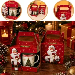 10 CAIXA MALETA P/ CANECA NATAL 11X8X10 6179 ( NATAL IDEIA 2026 )