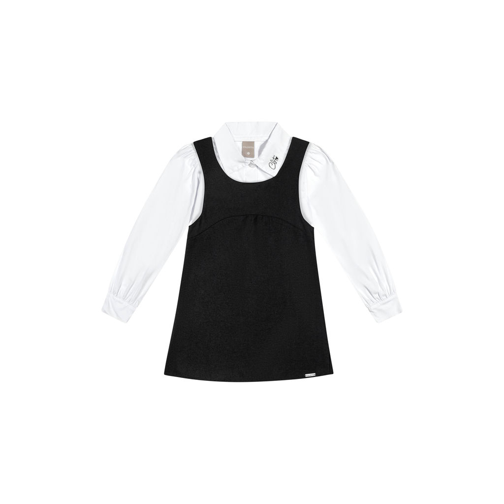 Conjunto Infantil Menina Camisa e Vestido Colorittá Branco