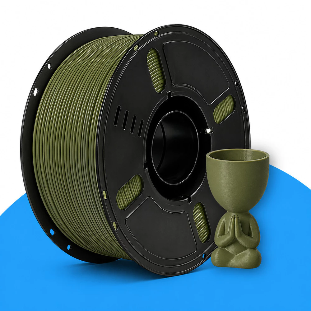 Filamento PLA Verde Oliva 1kg 1.75mm para Impressora 3D Impressão de Alta Qualidade