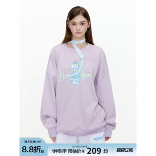 GUUUKA Street Wear roxo Apple Elf moletom masculino pesado puro algodão dopamina forro de lã babador topo feminino ombro