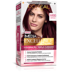 Kit Tintura Imédia Excellence L'Oréal Vermelho Profundo 4466