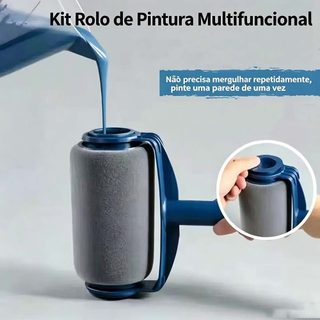 Kit Completo com Rolo de Pintura 6 Polegadas + Cabo Extensor 72 cm - Para Paredes, Tetos e Superfícies Lisas