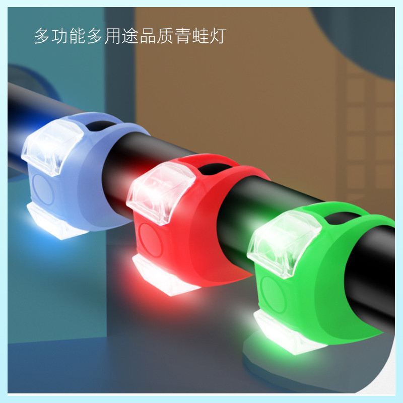 Novo estilo luz da bicicleta LED duplo olho luz sexta geração sapo luz Mountain Bike Silicone luz estroboscópica frete g