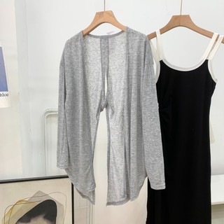 Casaco solto Cardigan nicho de manga comprida Commuter All-Match Split novo estilo Casual ao ar livre E#29