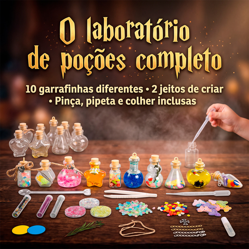 Kit Poções Mágicas Completo Crie Sua Própria Poção Colorida Infantil Menina Mini Presente · foto 2
