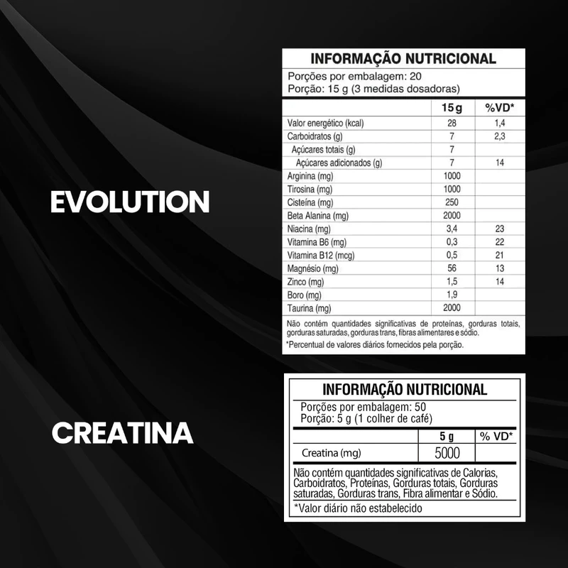 Kit Creatina Monohidratada e Pré Treino Evolution 300g — foto 7