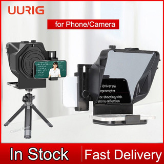 Teleprompter UURIG PT-15 para Smartphone/Câmera, Acessórios Profissionais para Fotografia com Controle Remoto 8WUV