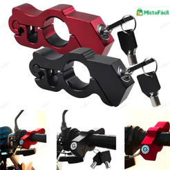 Tranca Manete Moto Universal Antifurto, Trava Premium Durável de Alumínio Naval