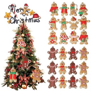 6/10/11/12 peças homem-biscoito decorações de natal pingente de árvore presentes de ano novo crianças decoração de casa