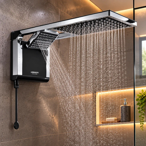 Ducha Chuveiro Eletrônico Acqua Duo Lorenzetti Prateado Para Banheiro Banho Confortável Parede