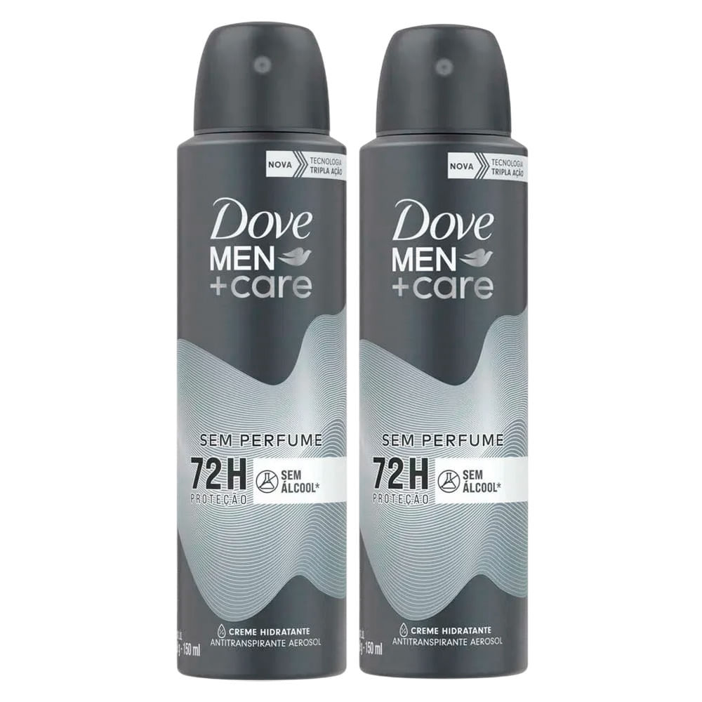 Kit Desodorante Aerosol Dove Men Sem Perfume 150ml - 2 Unidades