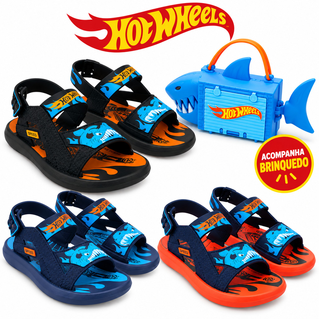 Sandália Infantil Hot Wheels Shark Action 23262